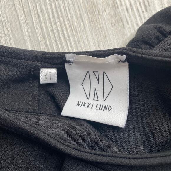 Nikki Lund Women's Black Kate Long Sleeve Knit Dress Size XL X-Large - Picture 4 of 12